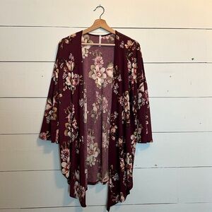 Lime n Chili Floral Kimono Cover Up
